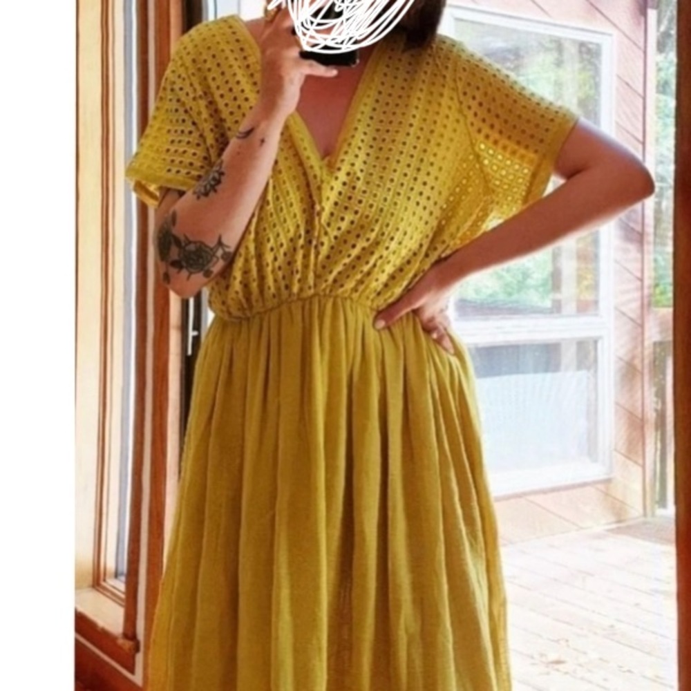 Eyelet maxi dress